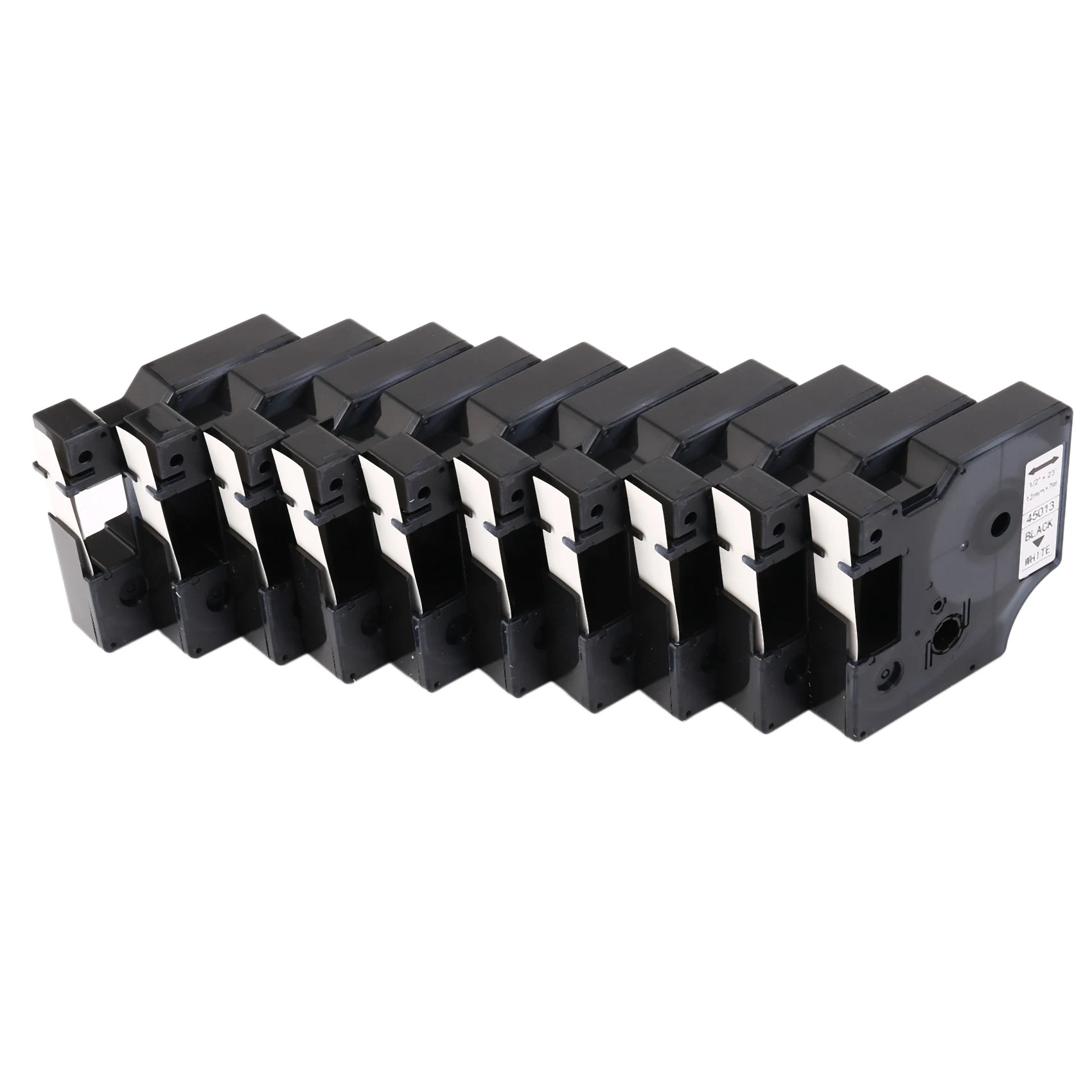 

10Pcs for Dymo D1 Label Maker/Tape 45013 Black on White Label Ribbons