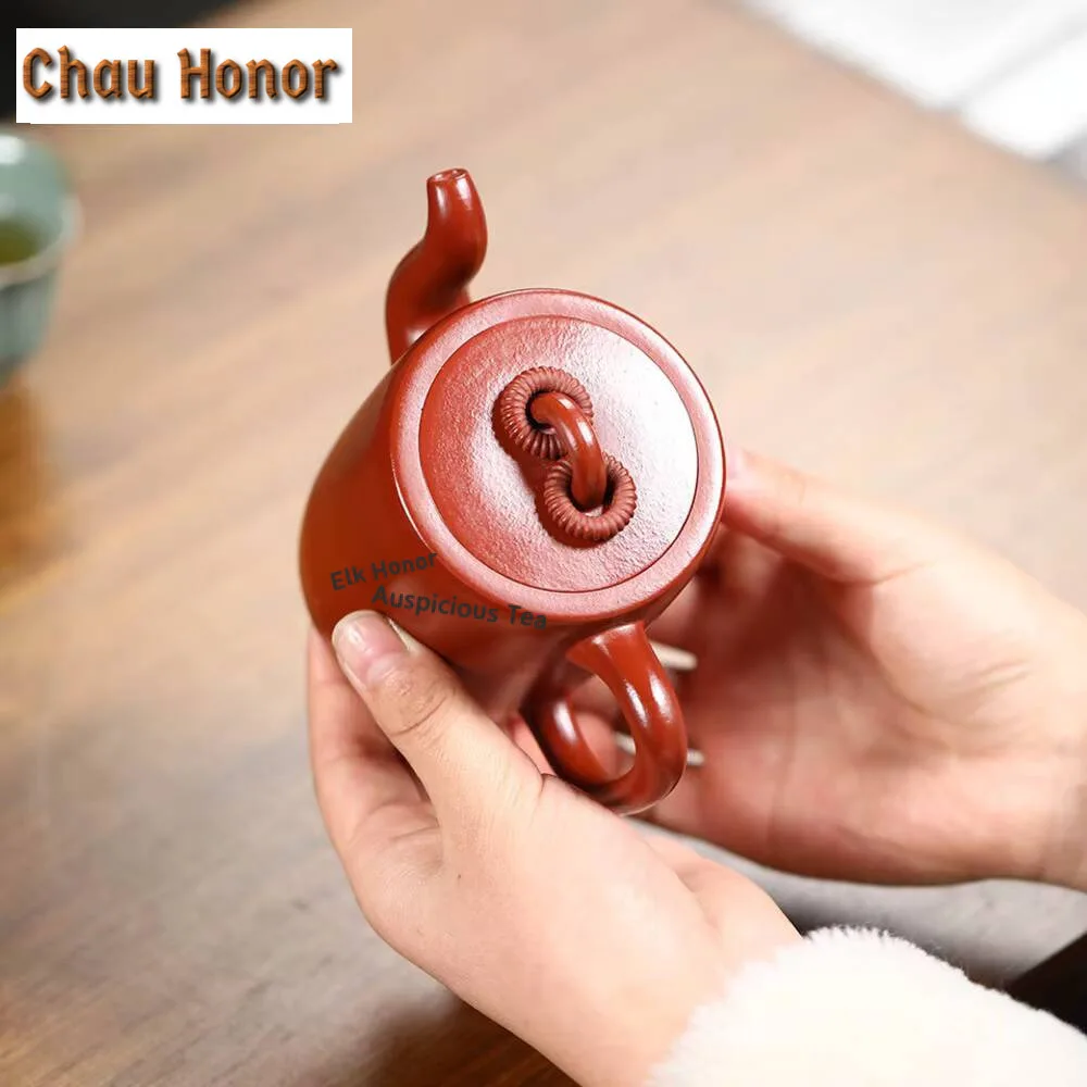 240ml Master Handmade Yixing Purple Clay Teapot Dahongpao Double Ring Beauty Kettle Custom Filter Tea Set Chinese Zisha Tea Pot