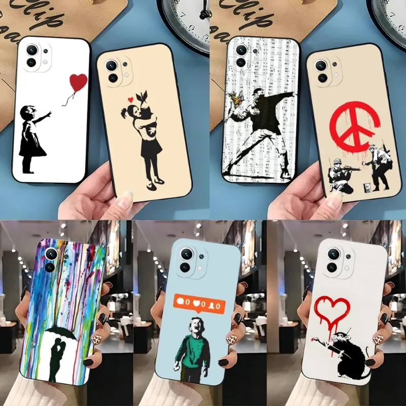 Custodia Per Telefono Banksy Street Art 2023 Calda Per Redmi Note 12 12S 11S 11 10 9S 8T 7 8 9 9T 10X A2 Pro Plus Cover In Silicone Nero