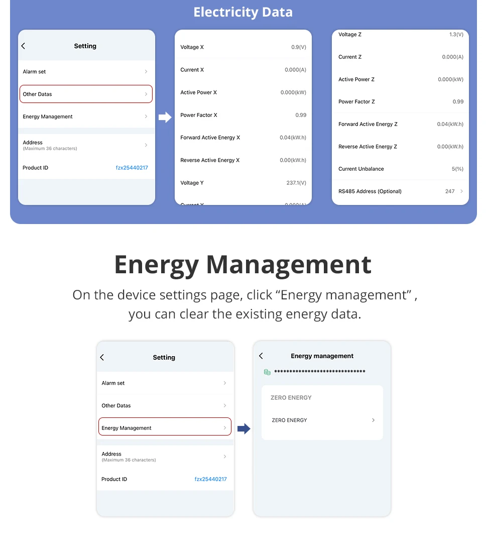 120A WiFi Smart Din-rail Energy Meter 3 Phase Power Monitor Withdrawable Connect