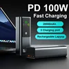 New PD100W Fast Charging Power Bank 20000mAh High Capacity Portable Charger External Spare Battery Laptop Powerbank for IPhone 3