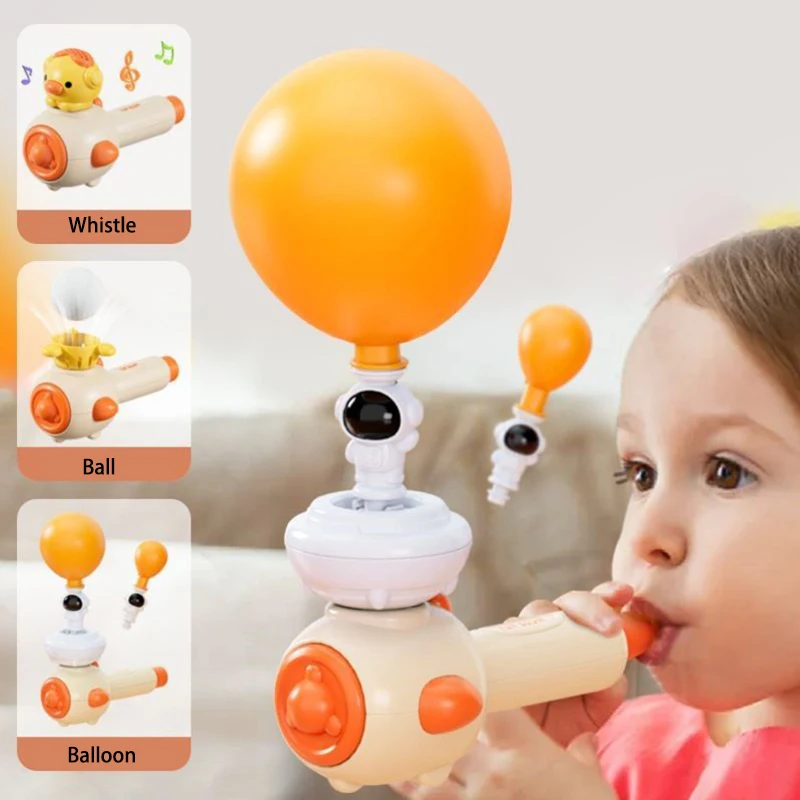 Montessori Toy 3 Style Whistle Ball Blowing Floating Blow Pipe Ball Sensory Fine Motor Skills Educational