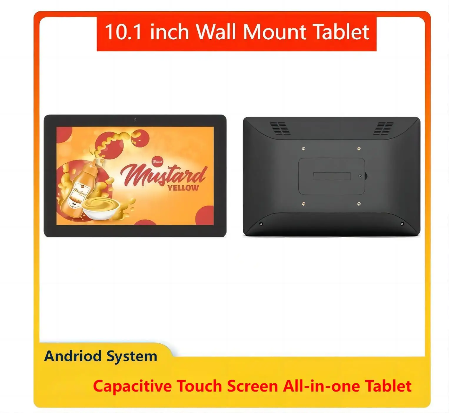 Nuovo Tablet Portatile All-In-One Da 10.1 Pollici Montato A Parete Android Pos Touch Screen Mini Pc Poe Digital Signage Monitor