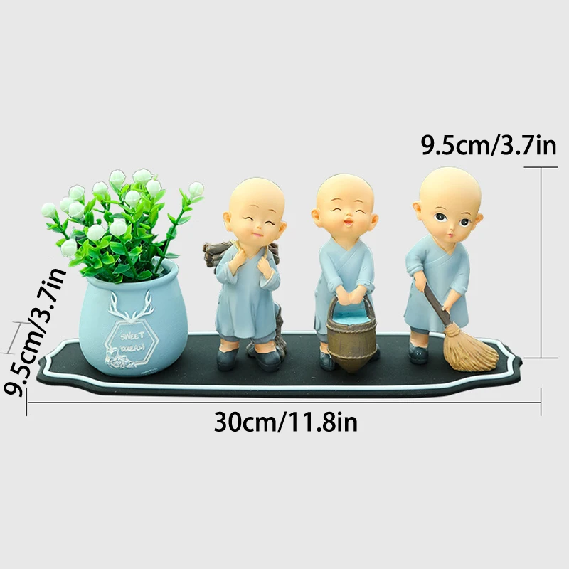 자동차 장식품, 창의적인 작은 승려, 귀여운 송진, 실내 장식