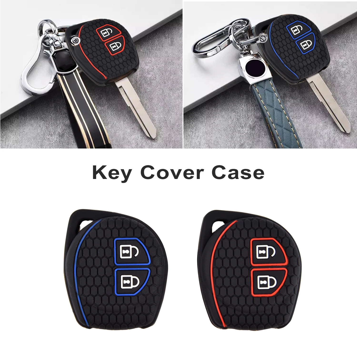 2 Button Silicone Car Remote Key Fob Case Cover Shell For Suzuki SX4 Swift Grand Vitara Ciaz Liana Spresso Celerio Jimny Jeemny key case cover key case car key shell remote control case cover