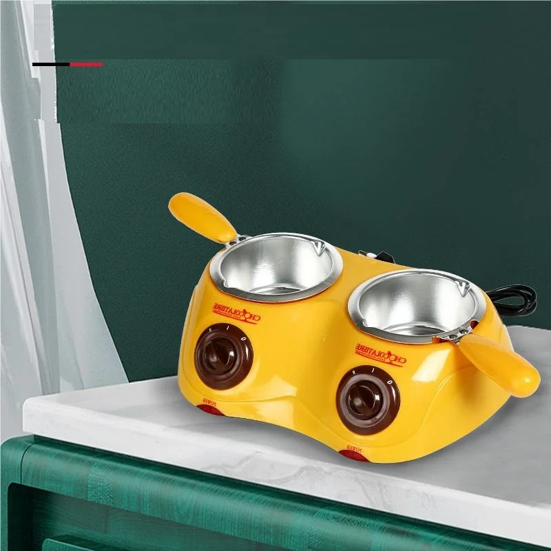 Wax Heater & Chocolate Melter Electric Warming Fondue Set Automatic Temperature Control With Removable Pot-Candy Melting Pot