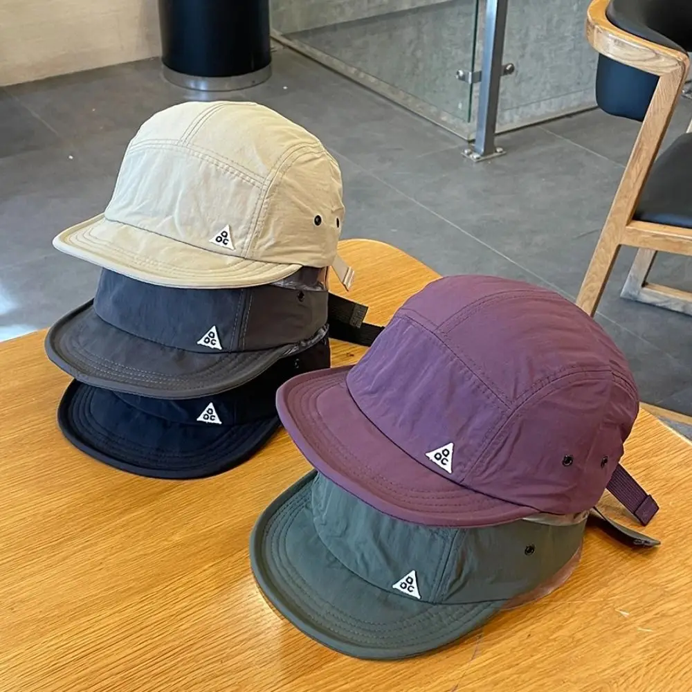 Japanese Retro Quick-drying Short Brim Baseball Caps Unisex Summer Outdoor Sunscreen Casual Versatile 5-flap Tooling Camping Hat 4
