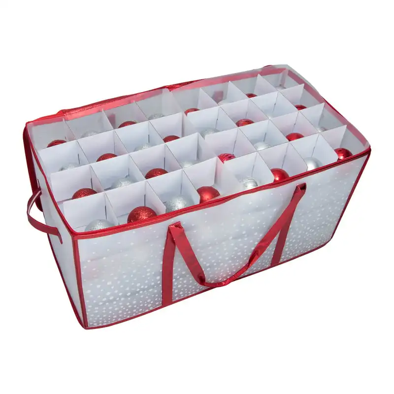 Simplify 112-Count Plastic Ornament Organizer, Red - AliExpress