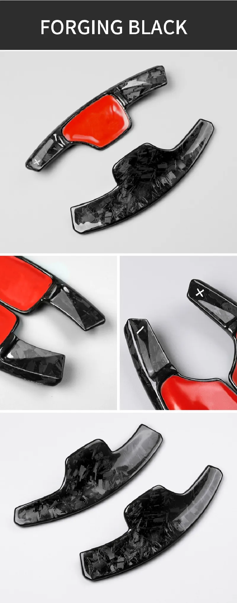 T-carbon Car Steering Wheel Paddle Shift For Cadillac CT4 CT5 Low-end Version 2017-2022 Carbon Fiber Paddle Shifter Extension