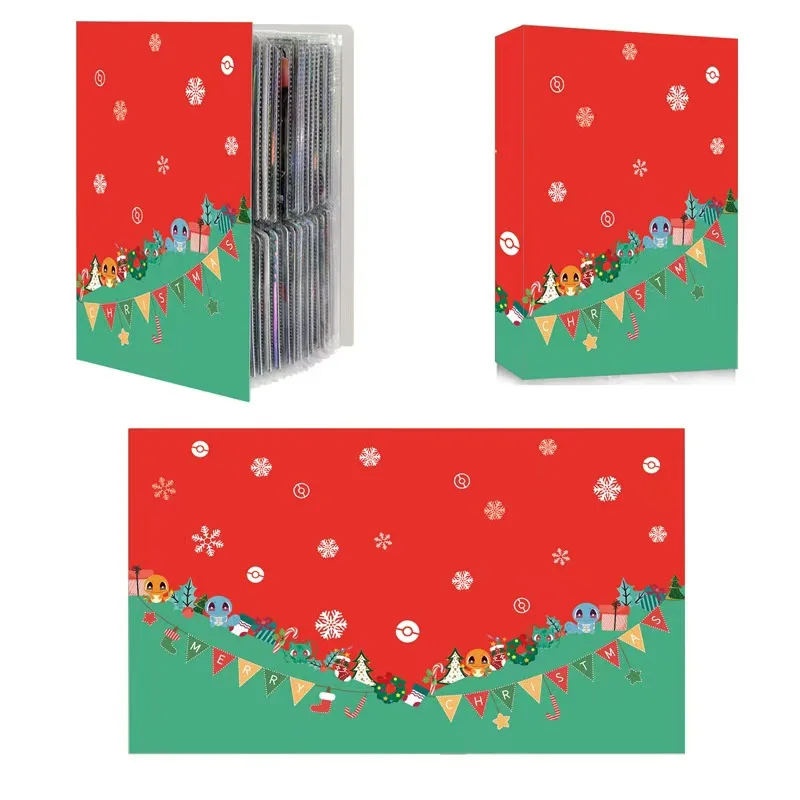 Christmas Album Charizard Cards Album Book 240pcs Cartoon Anime Game Card Holder Collection Folder Kid Cool Toy Gift
