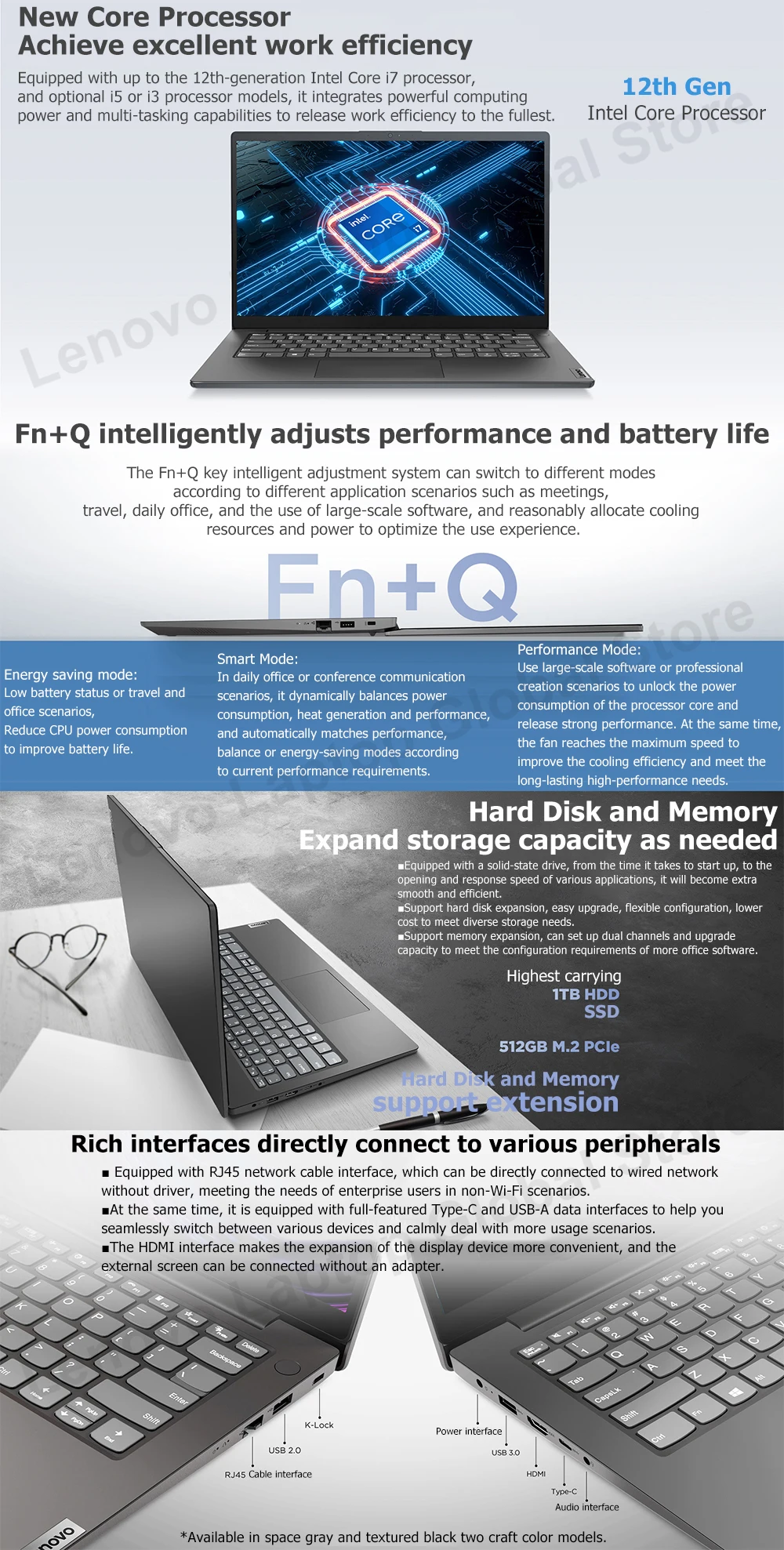 Lenovo YangTian V15 2022 Laptop with 12th Gen Intel Core, UHD Graphics, 15.6