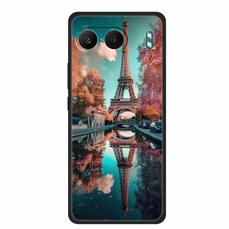 Charming Cat Design Soft TPU Phone Case with Bumper Protection