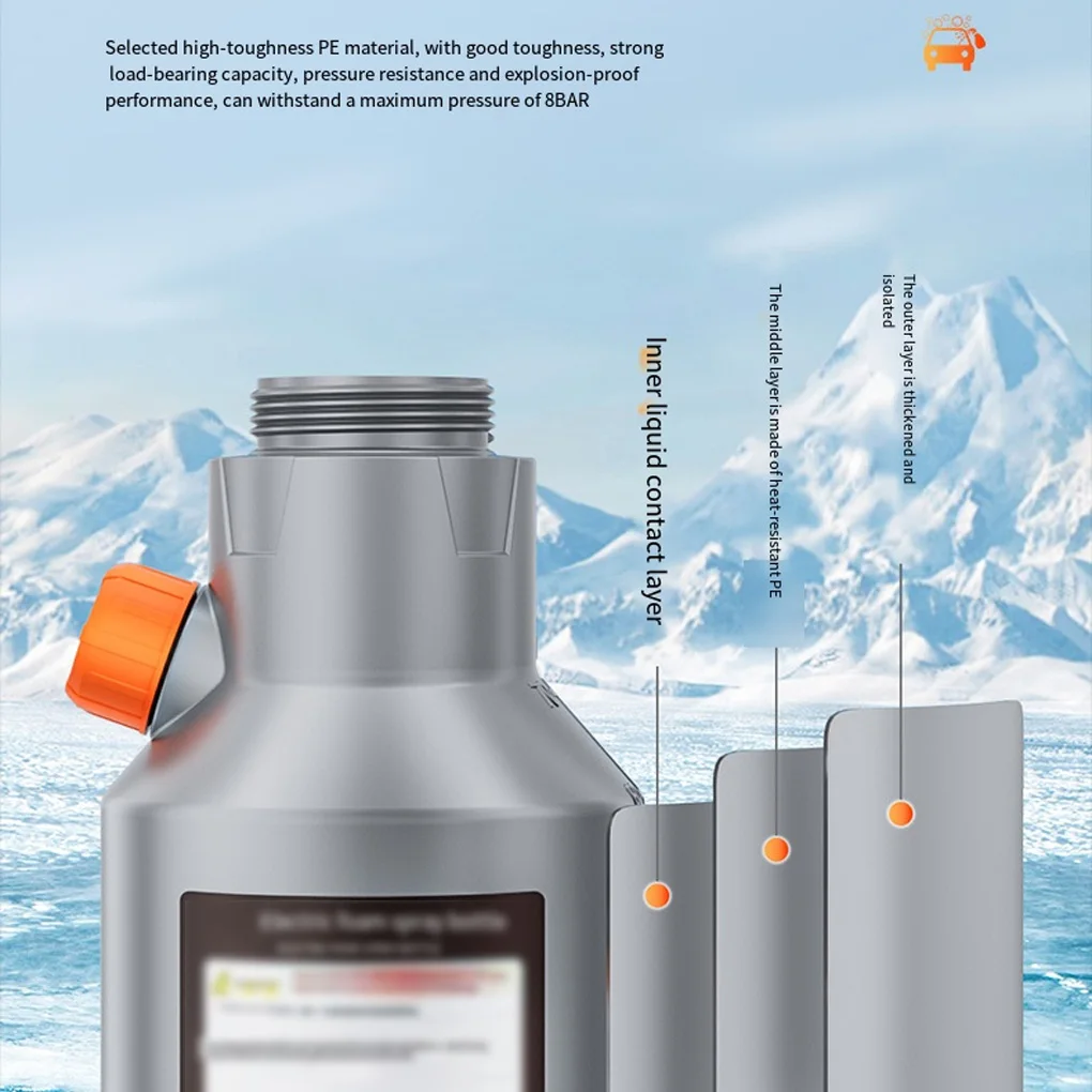 2L Handheld Electric Foam Sprayer Hand Pump Snow Foam Cannon Motorized Car Wash Sprayer for Home Cleaning