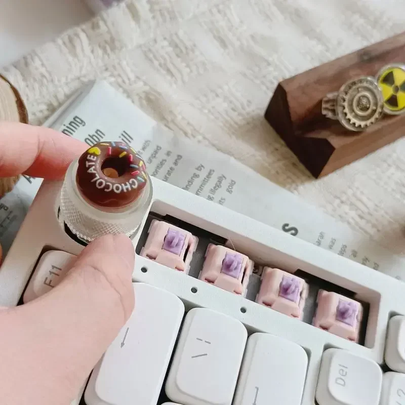 クリック可能な職人のキーキャップ、hi75キーボードノブの交換、半透明