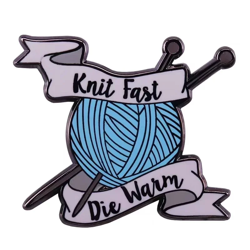 Mode Strick Abzeichen Garn Kunst Emaille Pin Damen Brosche Niedliche Sachen Schmuck Zubehör – Detail 10