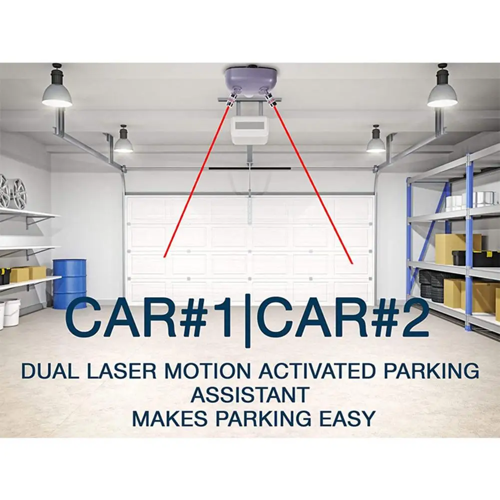 Garage Assist Parking Guide 360-degree Adjustable Induction Light Beams Type Parking Aid Double Head Guide For Car Suv