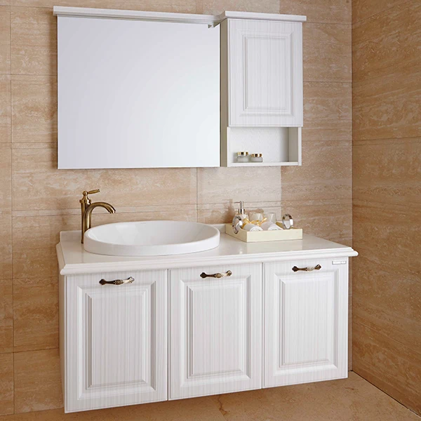 Factory Direct Manufacture Modern Lacquer Solid Wood Bathroom Cabinet