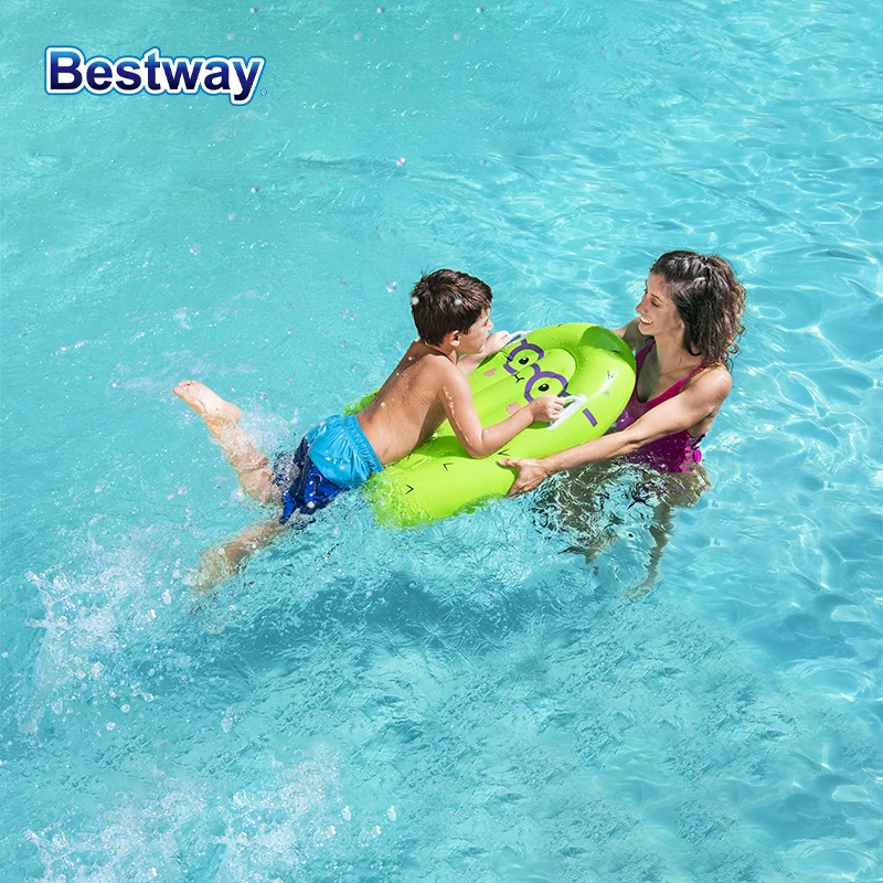 Bestway 42049 Green Surf Buddy Pool Rider with Handle Inflatable Surfboard Beach Floater