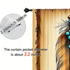 2pcs, spring summer Curtains Retro feather Indiana ethnic culture style simple Yarn Curtains Durable Polyester Outdoor 5