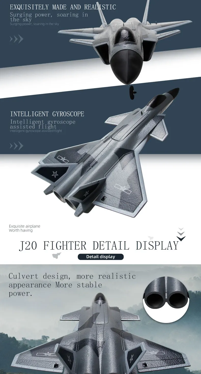Modèle Avion Chasseur J20 1/100 En Alliage - Avec Base D'Aviation, Décoration Bureau, Collection - 2