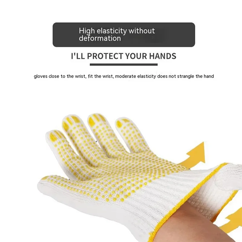 15/30 pairs Work Gloves with Anti Slip Grip PVC Dots Safety Cotton Protection ,for Painter, Mechanic Industrial Construction mit