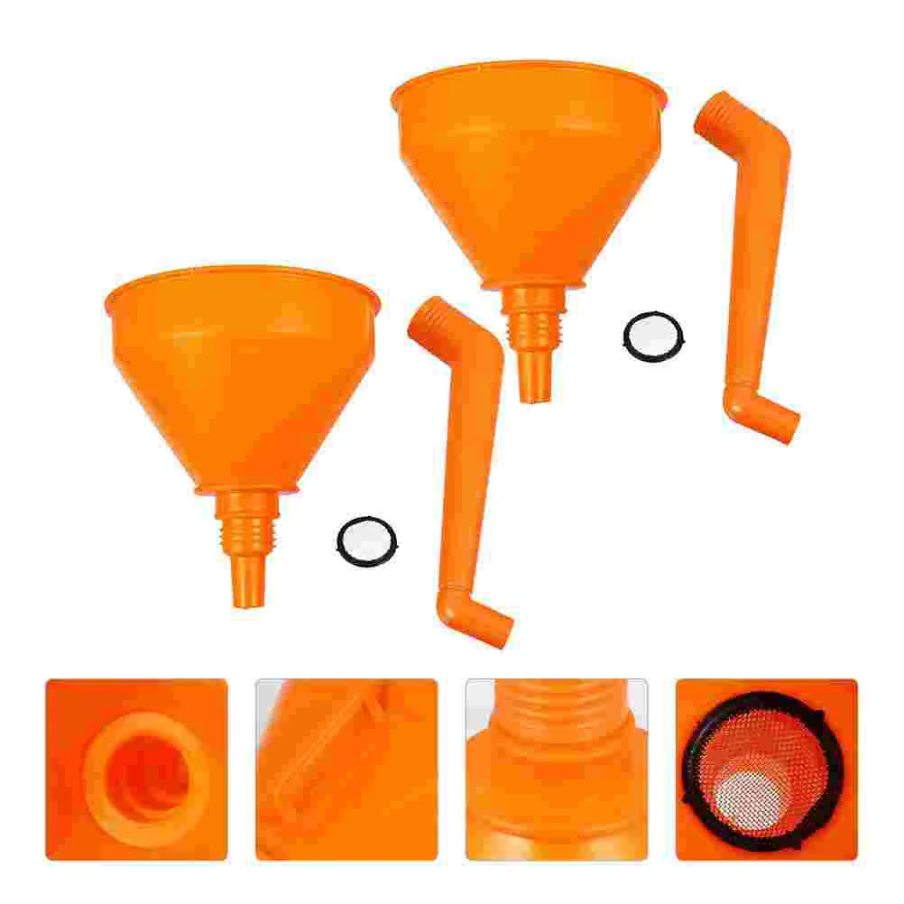 

2pcs Practical Engine Oil Fluid Funnel Safety Gasoline Liquids Kerosene Funnel