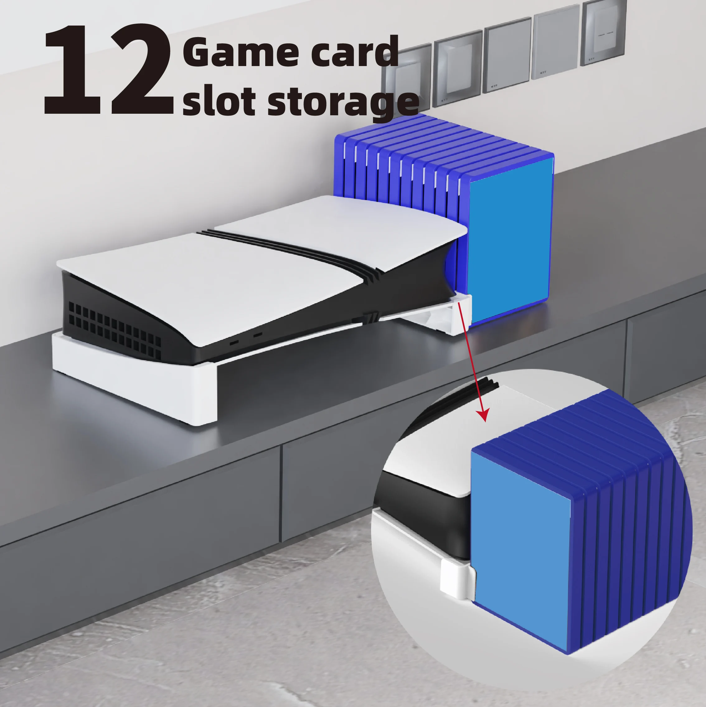 Vertical Console Stand with Game Disc Storage