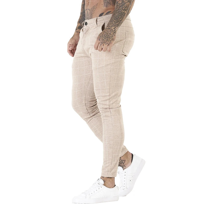 GINGTTO Mens Casual Pants Skinng Chino Trousers Cotton Stretchy Fabric High Waist Male Streetwear Fashion Brand Clothing zm3184