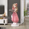 Creative Home Decorations Girl Figure Sculpture Light Luxury Living Room Tray Storage Ornaments Modern Interior Decoration 3