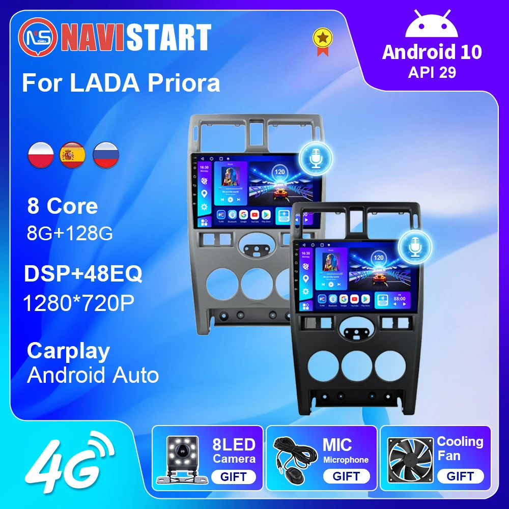 

NAVISTART Android for LADA Priora 2007-2013 2din Car Radio Audio Stereo GPS Navigation Multimedia Navi Carplay Player Autoradio