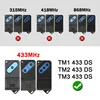 For TM1 433 DS / TM2 433 DS / TM3 433 DS 433MHz Fixed Code Garage Door Remote Control Gate Opener Handheld Transmitter 2