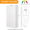 Steel Wardrobe, 72" Combination Storage Cabinet Clothes Rod and 4 Shelves Organizer Storage, 2 Lockable Doors,  Office  Garage 6