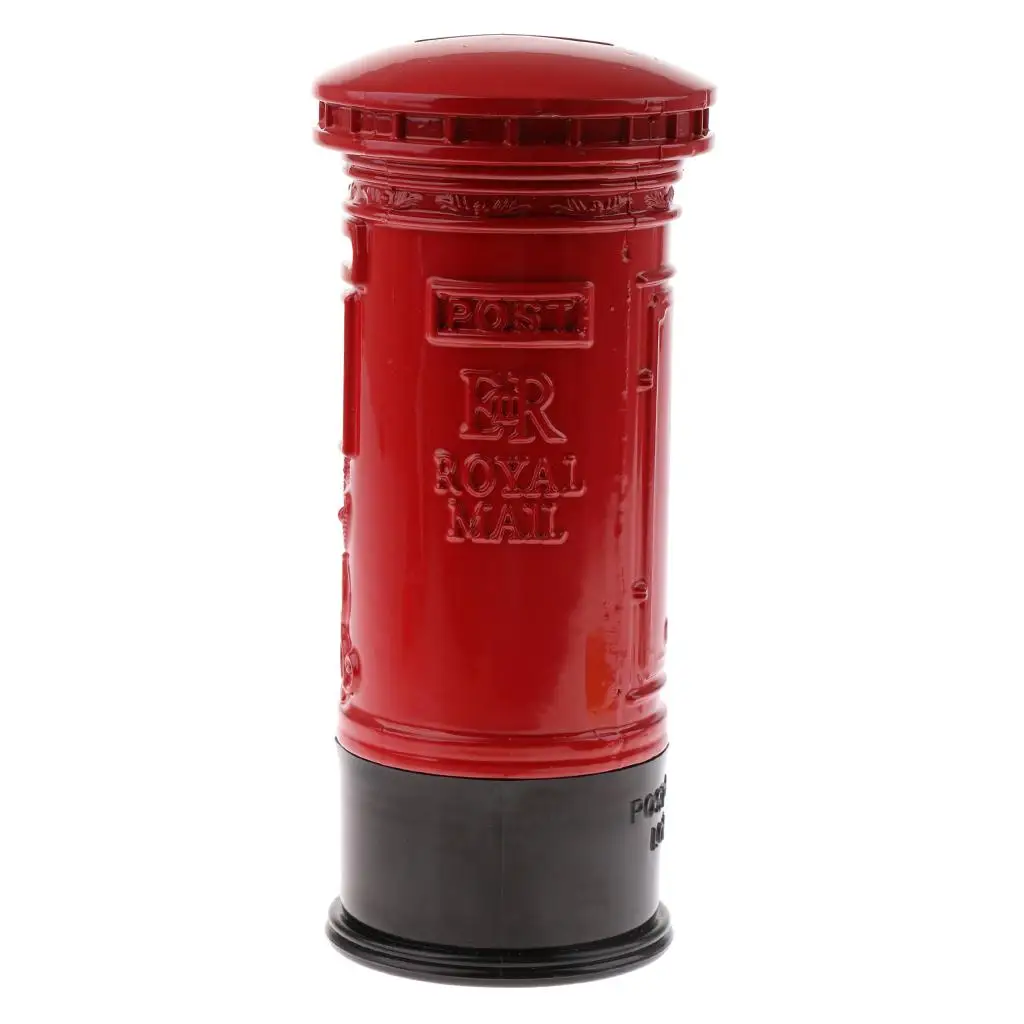 Piggy Bank London Street Letterbox Red Metal Ornament House Toy Kid Gift piggy bank,wooden piggy bank,coin bank,coin holder,wooden money box