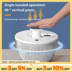 Press Type Vegetable Dehydrator Fruit Dryer Household Large Capacity Dehydrator Kitchen Accessories Drain Salad Basket Gadgets