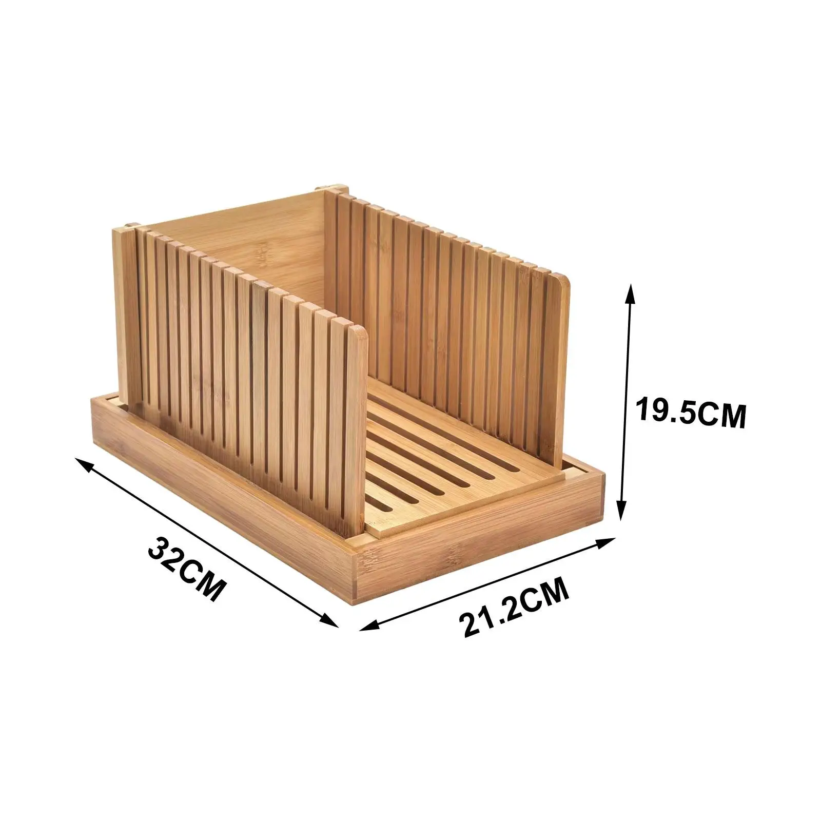 Premium Bamboo Bread Slicers with Crumb Tray Bread Slicers Machine Bread Loaf Slicers Folding for Bread Slicing Kitchen Baking Premium Bamboo Bread Slicers with Crumb Tray Bread Slicers Machine Bread Loaf Slicers Folding for Bread Slicing Kitchen Baking