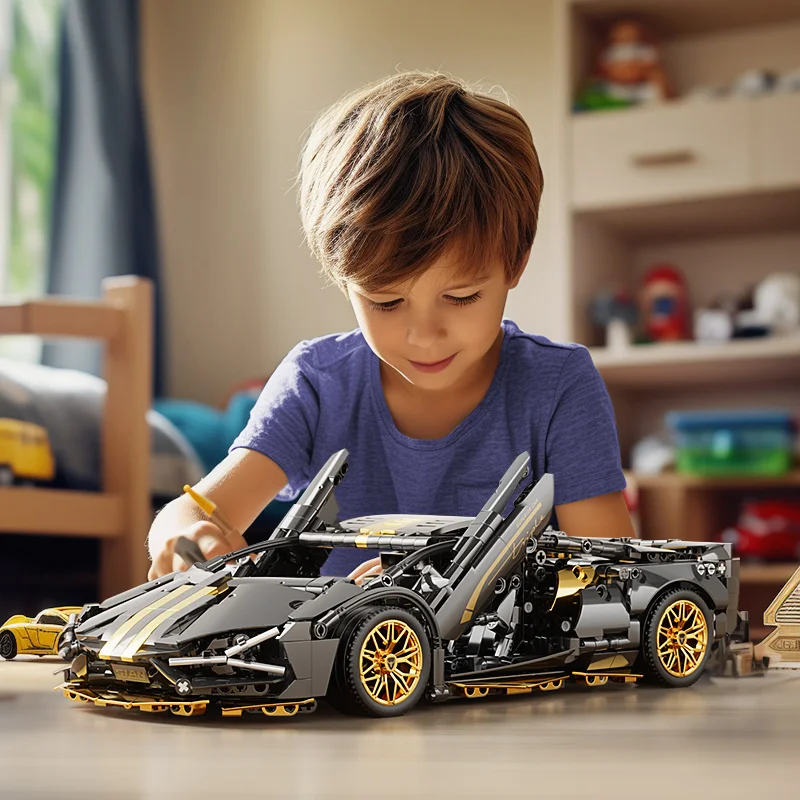 ToylinX Technology  Building Blocks Car Speeding Vehicle Racing Bricks Toys for Children Gift Thanksgiving, Halloween, Christmas 5