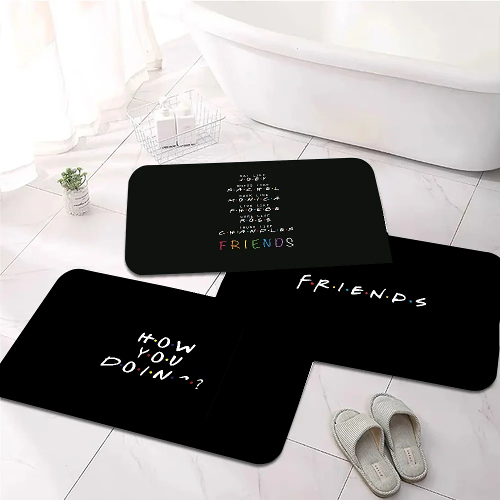 

Friends TV Floor Mat Graphic Printed Flannel Doormats For Bathroom Kitchen Entrance Carpet Home Decor