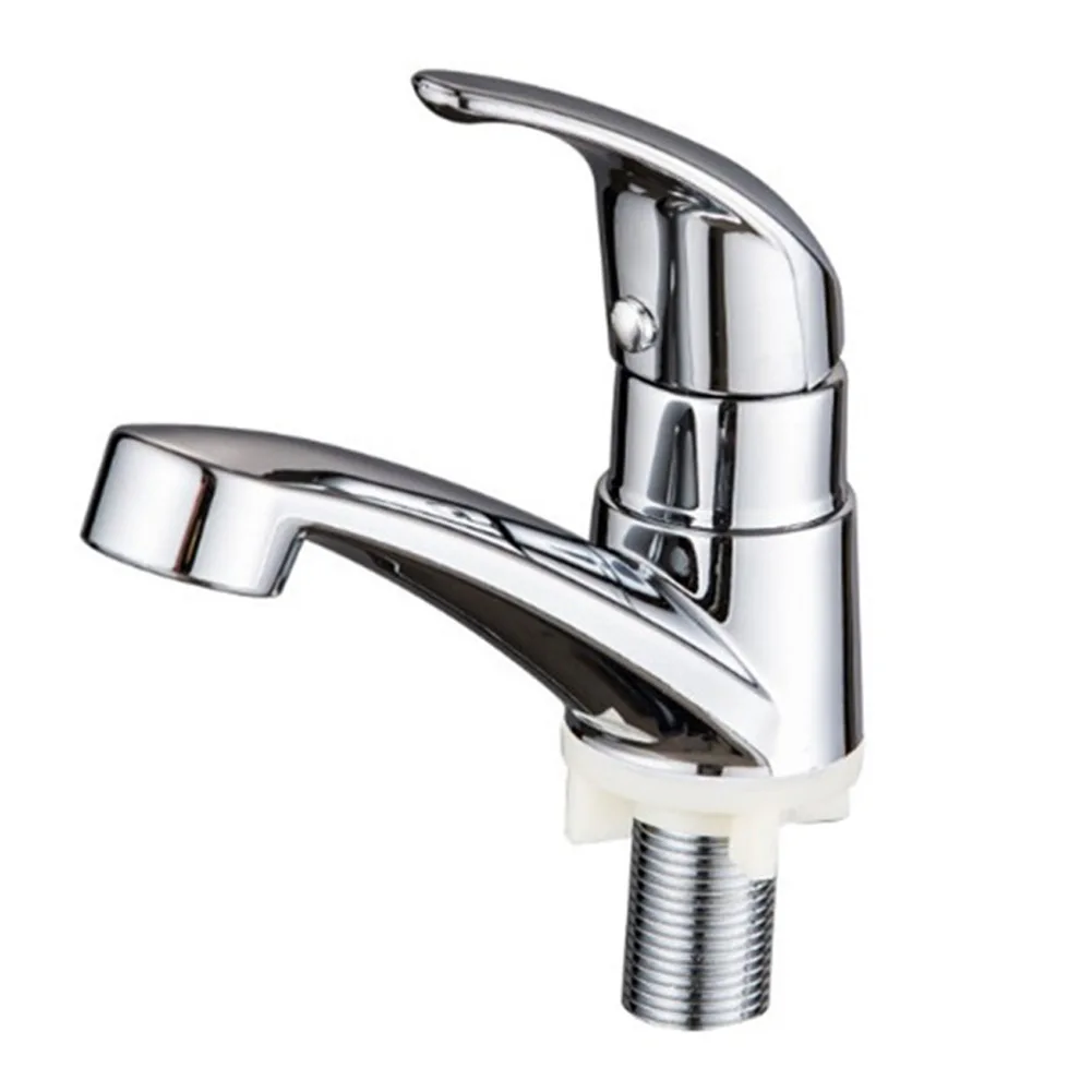 Kitchen Faucets Chrome Deck Mount Bathroom Basin Faucets Zinc Alloy Single Handle Single Cold Sink Water Tap