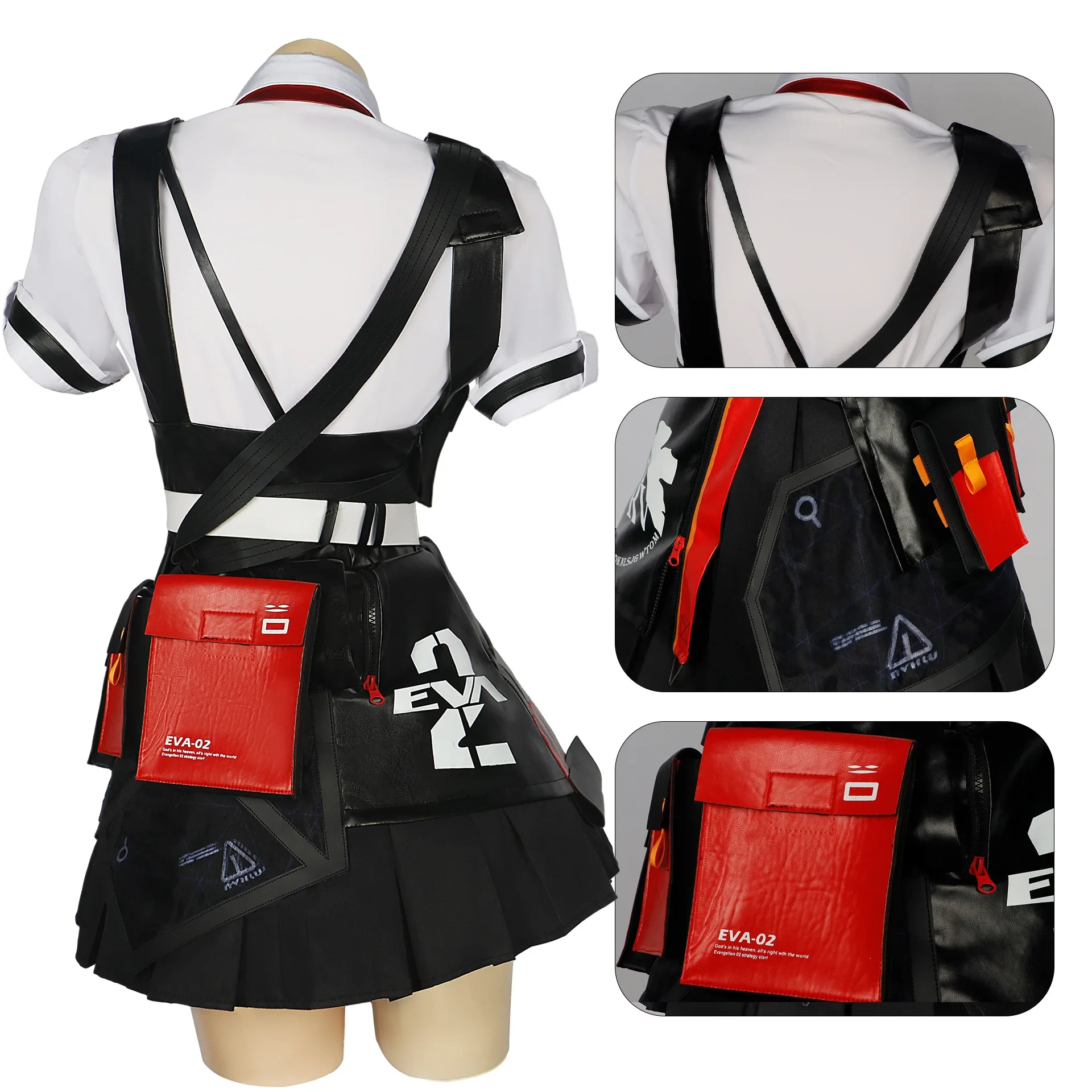 Neon Genesis Evangelion Asuka Langley Soryu Sailor School Uniform Cosplay Costume