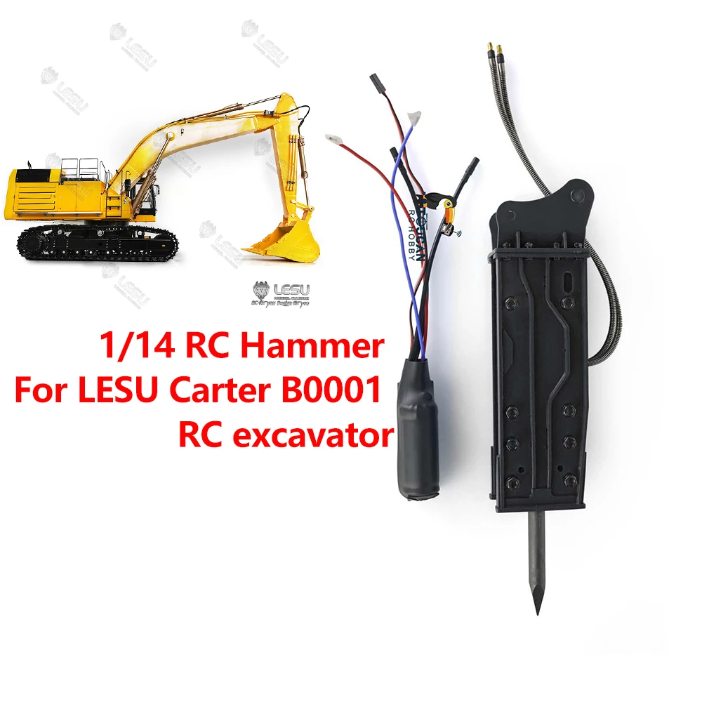 

Breaker Hammer Head Crusher for LESU 1/14 374F Hydraulic RC Excavator Truck HUINA K970 100s DIY Model Upgrade Spare Parts