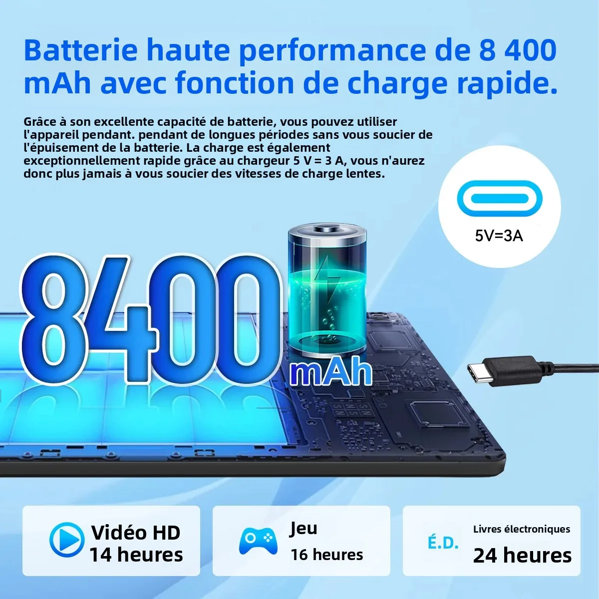 URAO G9L 11,5-Zoll-Tablet mit Android 15, 30 GB + 128 GB + 1 TB erweiterbarem Speicher, 8400 mAh Akku, 2K-HD-IPS-Display (1200 x 2000 Pixel), WLAN 6 und Dual-Kamera_voghion.com