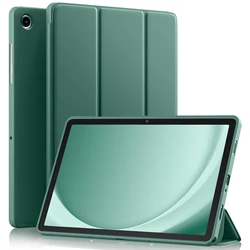 Smart Flip Tablet Case - Premium Protective Cover for Samsung Galaxy Tab A8 & A9 (Deep Green)