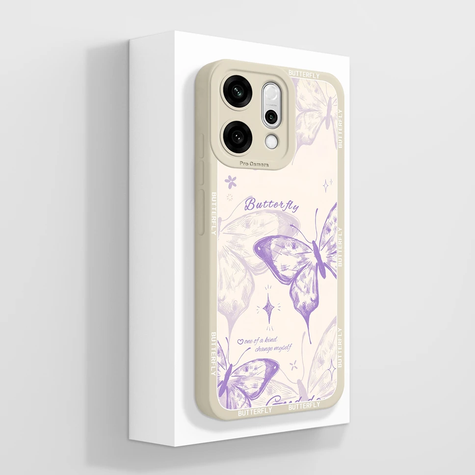 Butterfly Soft Liquid Silicone Bumper Phone Case - High Quality Protective Cover