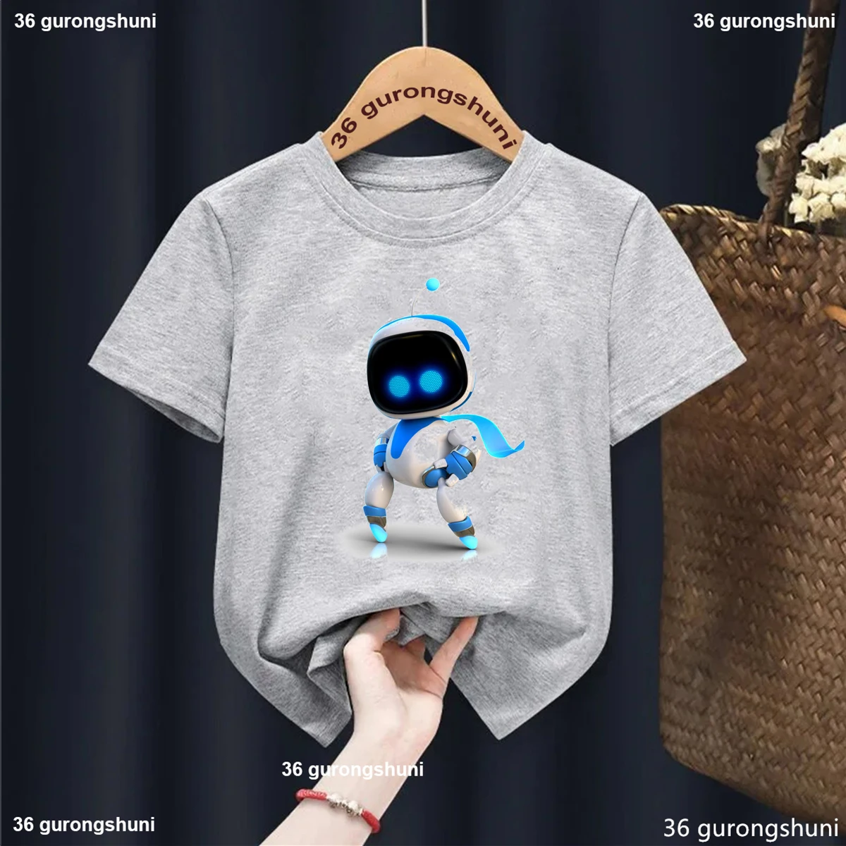 Boys T-Shirts Astros Playroom Cartoon Print Children's Tshirt Summer Casual Boys Clothes Toddler T Shirt Tops 1 To13 Year, cotton t shirt, t shirt, kids t shirt