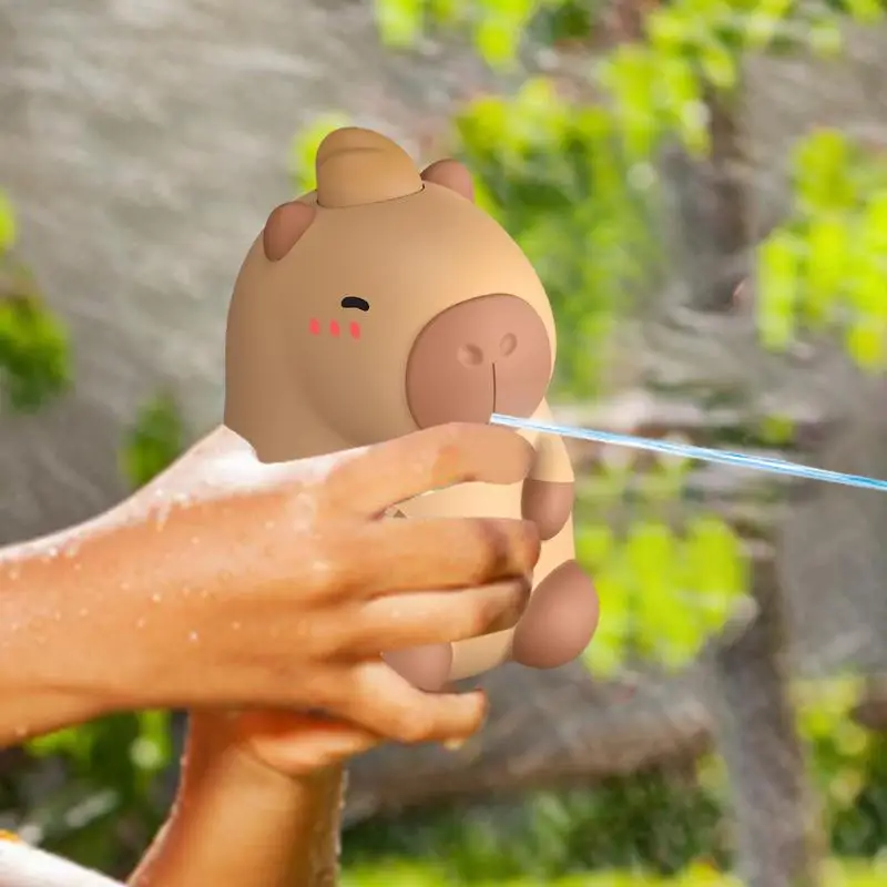 Capybara Shaped Water Guns Toy Summer Cute Cartoon Capybara Outdoor Children Water Squirt Toy for Yard Pool Party Beach Game