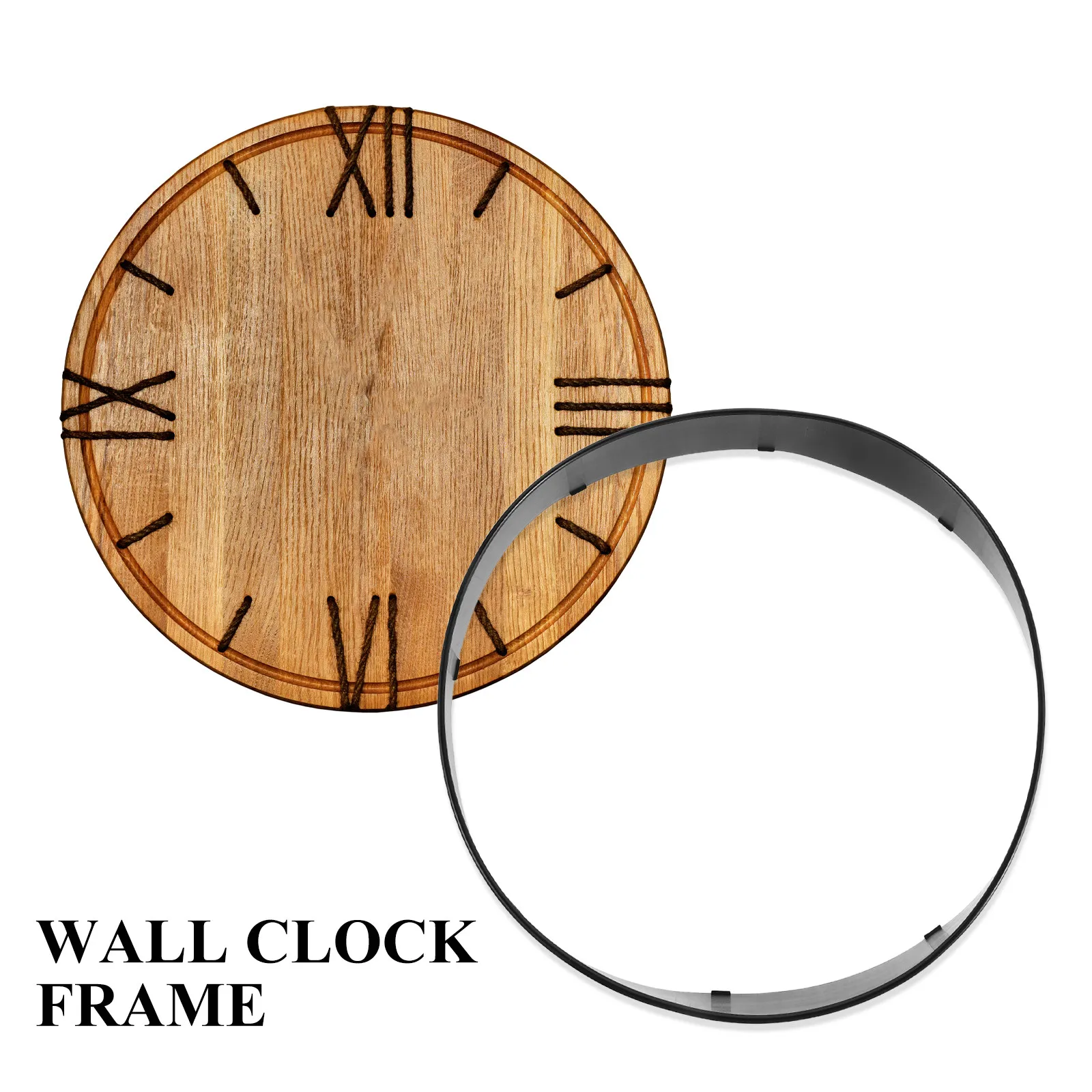 Plastic Wall Clock Border Black Thin 14Inch Quartz Frame Replacement ...