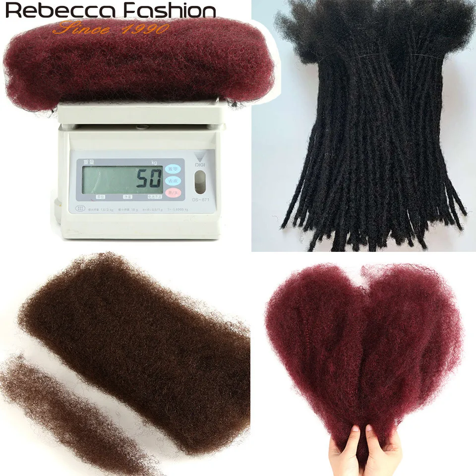 Rebecca Remy Human Hair Brazilian Afro Kinky Bulk 50 Gram/ Pc Afro Kinky Curly Hair Crochet For Braiding Bulk