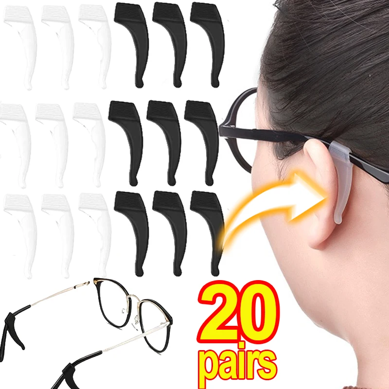 SiliconeEarHookAntislipGlassesLegEarSleeveBracketFastener