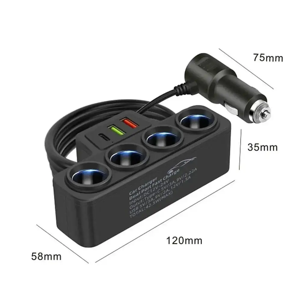    , 12V, 24V, 4  3.1A , USB ,  USB + QC3.0 + PD3.1A ׼ Ʈ, USB 120W