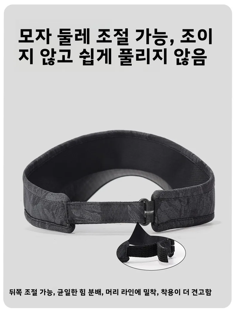 여름용 러닝캡 일체형 이중 레이어 스플라이스 땀받이 햇빛 가리개 모자 빈탑 라이트 보드 아웃도어 스포츠 캡 유니섹스